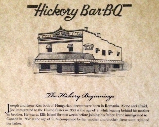 Hickory Bar-B-Q Menu